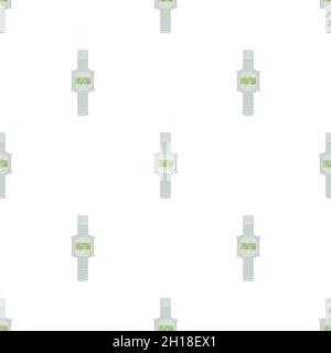 Wrist digital watch pattern seamless background texture repeat wallpaper geometric vector Stock Vector