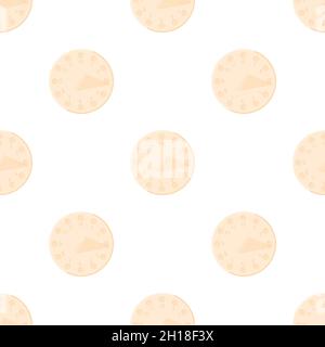 Sundial pattern seamless background texture repeat wallpaper geometric vector Stock Vector