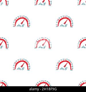 Speedometr pattern seamless background texture repeat wallpaper geometric vector Stock Vector