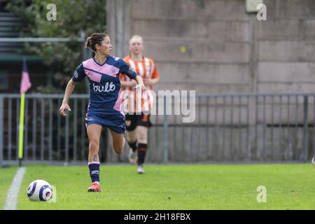 London, UK. 17th Oct, 2021. London, England, October 17th 20 Lucy Monkman (14 Dulwich Hamlet) in action at the London and South East Regional Womens Premier game between Dulwich Hamlet and Ashford at Champion Hill in London, England. Liam Asman/SPP Credit: SPP Sport Press Photo. /Alamy Live News