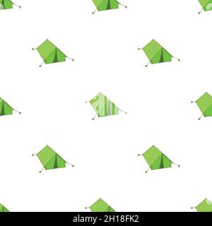 Green tent pattern seamless background texture repeat wallpaper geometric vector Stock Vector