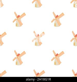 Windmill pattern seamless background texture repeat wallpaper geometric vector Stock Vector