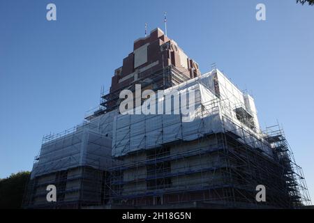 Thiepval Memorial on the Somme undergoing restoration in 2021 Stock Photo