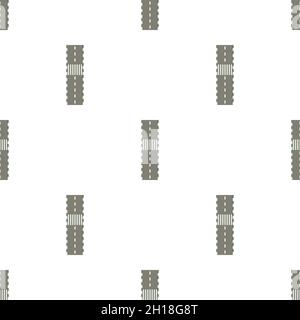 Road with crosswalk pattern seamless background texture repeat wallpaper geometric vector Stock Vector