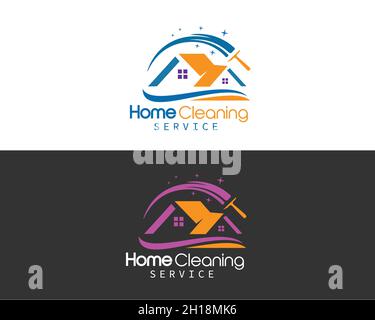 Home Cleaning Compnay Logo concept, Stock Vector