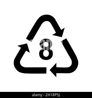 OTHER plastic recycling code icon set. Plastic recycling symbol 07 O ...
