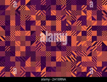 Abstract Geometrical generative computational art illustration Stock Vector