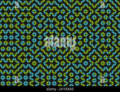Abstract Geometrical generative computational art illustration Stock Vector