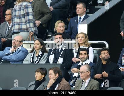 Newcastle, UK. 17th Oct, 2021. Yasir Al-Rumayyan chairman of Newcastle and Amanda Stavely during the Premier League match at St. James's Park, Newcastle. Picture credit should read: Simon Bellis/Sportimage Credit: Sportimage/Alamy Live News Stock Photo