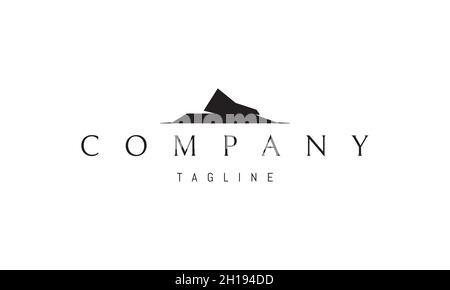Vector logo on which an abstract image of the tip of the iceberg. Stock Vector