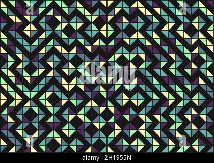 Abstract Geometrical generative computational art illustration Stock Vector