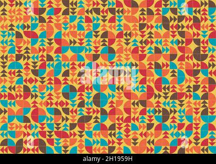 Abstract Geometrical generative computational art illustration Stock Vector