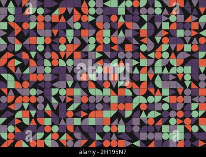 Abstract Geometrical generative computational art illustration Stock Vector