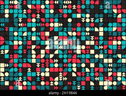 Abstract Geometrical generative computational art illustration Stock Vector