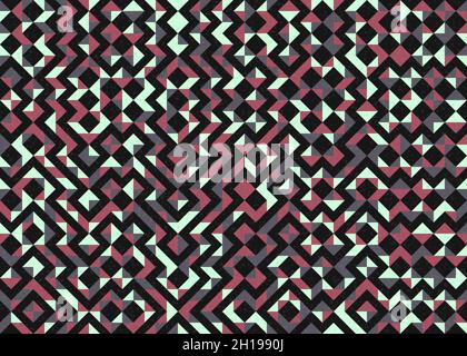 Abstract Geometrical generative computational art illustration Stock Vector