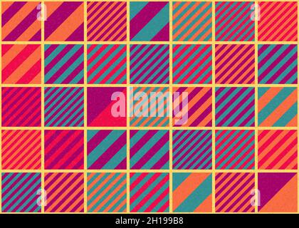 Abstract Geometrical generative computational art illustration Stock Vector