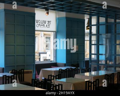 The Chinese Room on the top flor of The Willow Tea Rooms in Glasgow's Buchanan Street, recreated from the interior design of Charles Rennie Mackintosh Stock Photo