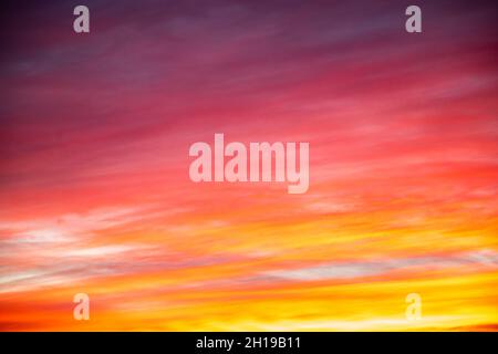 Beautifully Dramatic Sunrise or Sunset with Clouds. Stock Photo