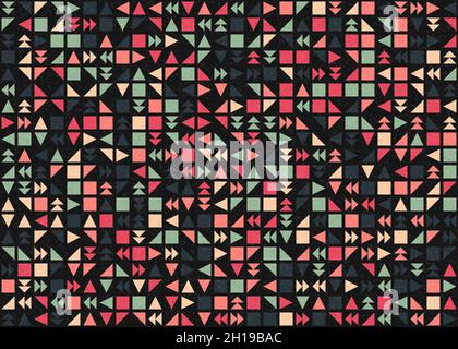 Abstract Geometrical generative computational art illustration Stock Vector