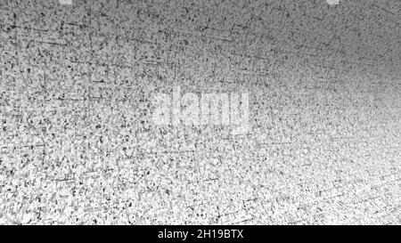 Circuit board monochrome background with running impulses, computer, microchip nano technology concept. Animation. Black and white bended texture with Stock Photo