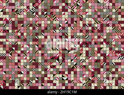 Abstract Geometrical generative computational art illustration Stock Vector