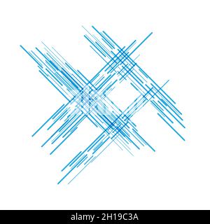 A design element made of intersecting lines. Flat style. Stock Vector