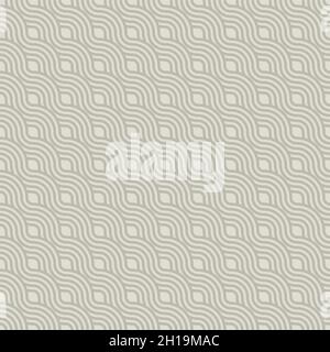 Vector seamless pattern of curved lines in gray colors. Stock Vector