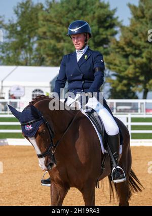 Zara Tindall riding at The Maryland 5 Star at Fair Hill Stock Photo