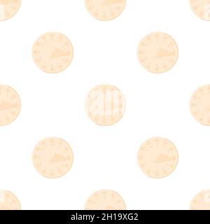 Sundial pattern seamless background texture repeat wallpaper geometric vector Stock Vector
