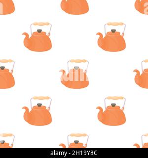 Kettle pattern seamless background texture repeat wallpaper geometric vector Stock Vector
