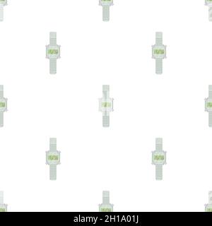 Wrist digital watch pattern seamless background texture repeat wallpaper geometric vector Stock Vector