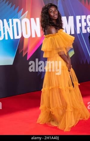 London, UK. 17th Oct, 2021. Rhoda Ofori-Attah attends “The Tragedy of Macbeth” European Premiere during the 65th BFI (British Film Institute) London Film Festival at The Royal Festival Hall. Credit: SOPA Images Limited/Alamy Live News
