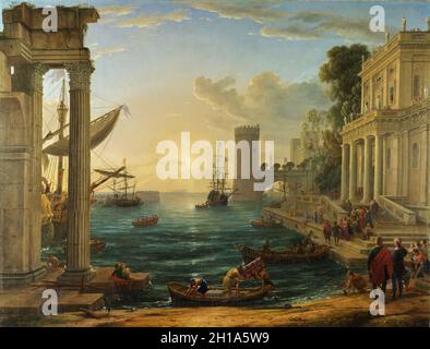 Claude Lorrain -seaport-with-the-embarkation-of-the-queen-of-sheba Stock Photo