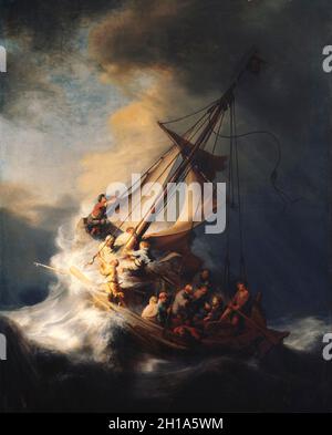 The Storm on the Sea of Galilee by Rembrandt van Rijn Stock Photo