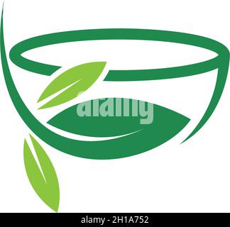 Bowl icon logo flat design template vector Stock Vector