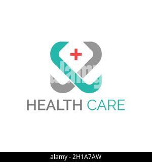 Health care vector logo design template. Medical logo design for clinic, hospital and pharmaceuticals. Stock Vector