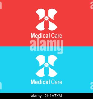 Health care vector logo design template. Medical logo design for clinic, hospital and pharmaceuticals. Stock Vector