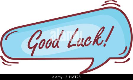 good luck in doodle bubble Stock Vector