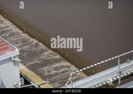 Details from a wastewater treatment plant in Bucharest. Stock Photo