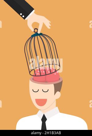 Prison of mind flat vector illustration Stock Vector Image & Art - Alamy