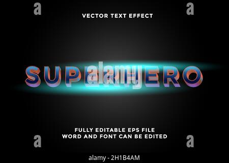 editable superhero vector text effect Stock Vector