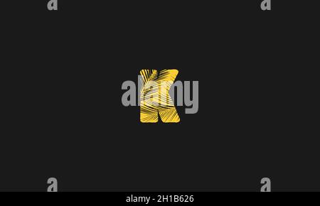 LETTER K PALM LOGO DESIGN WITH NEGATIVE SPACE EFFECT FOR ILLUSTRATION USE Stock Vector