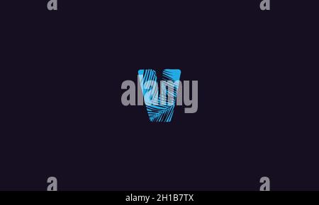 LETTER V PALM LOGO DESIGN WITH NEGATIVE SPACE EFFECT FOR ILLUSTRATION USE Stock Vector