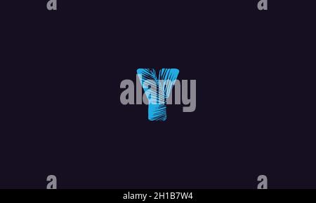 LETTER Y PALM LOGO DESIGN WITH NEGATIVE SPACE EFFECT FOR ILLUSTRATION USE Stock Vector