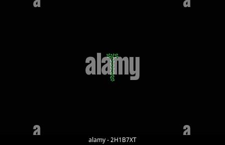 LETTER T LOGO DESIGN WITH NEGATIVE SPACE EFFECT FOR ILLUSTRATION USE Stock Vector