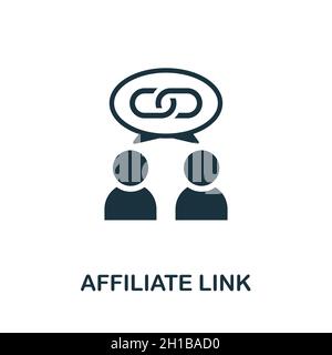 Affiliate Link icon. Monochrome sign from affiliate marketing collection. Creative Affiliate Link icon illustration for web design, infographics and Stock Vector