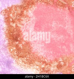 Multicolored watercolor texture. Abstract background in pink, purple and gold colors. Stock Photo