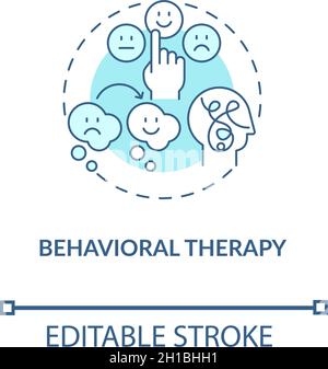 Behavioral therapy concept icon Stock Vector