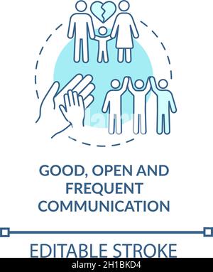 Good, open and frequent communication concept icon Stock Vector