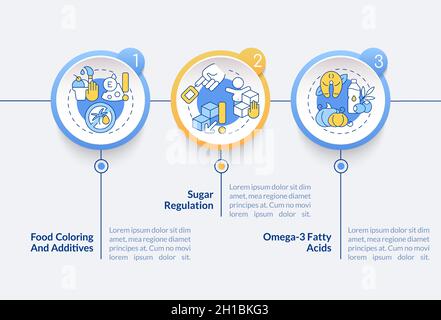 Diet for people with ADHD vector infographic template Stock Vector